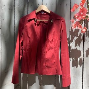 Gucci Blouse with Gold Clasp